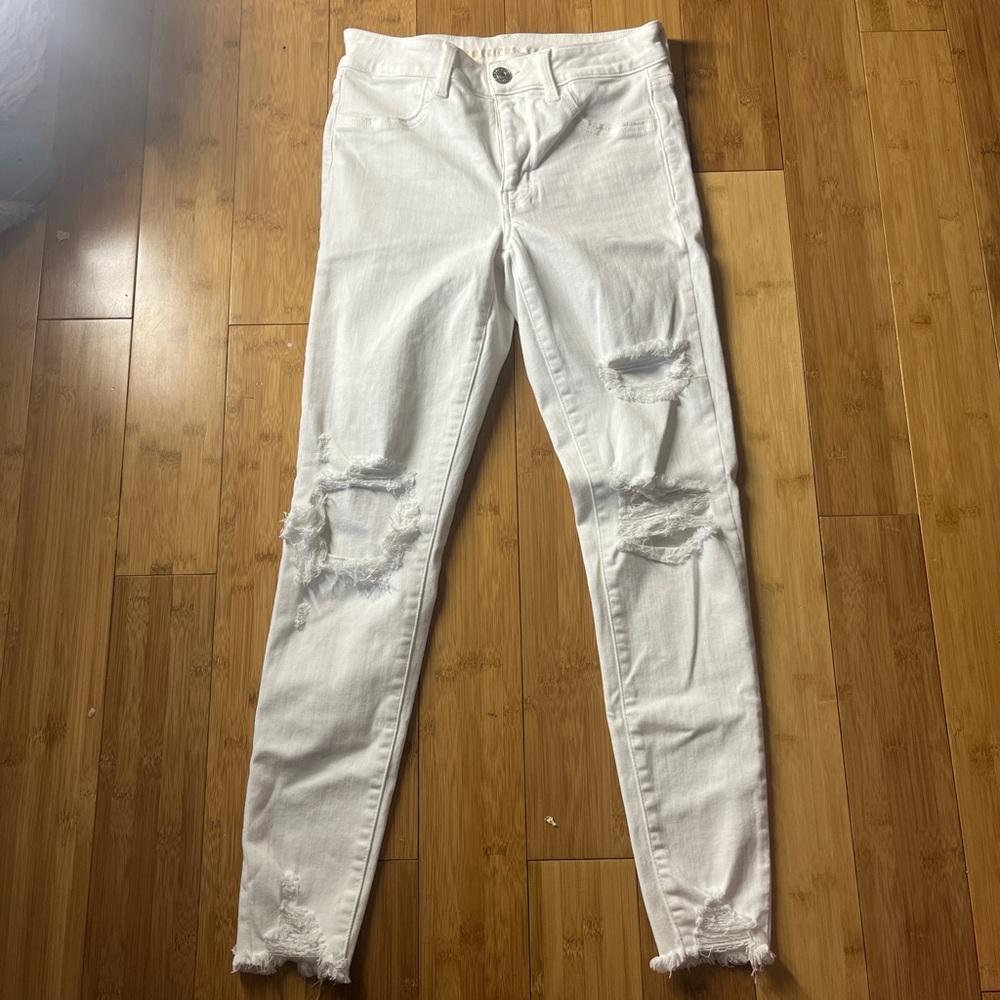 White Distressed Women's Jeans